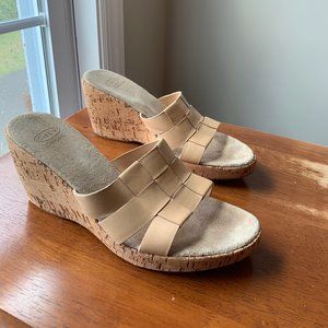 Circa Joan & David Leather Cork Wedge Mule